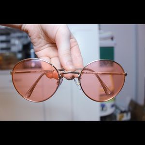pink and gold sunglasses